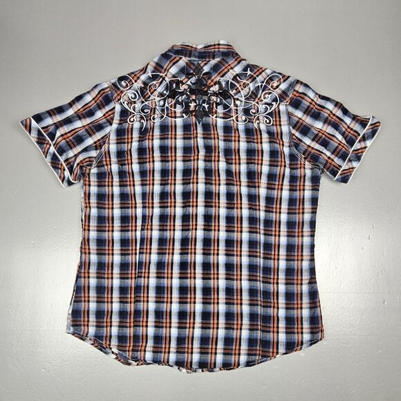 Pop Icon Clothing Button Up Shirt Mens XL Western Pearl Snap Short Sleeve. - Picture 8 of 8